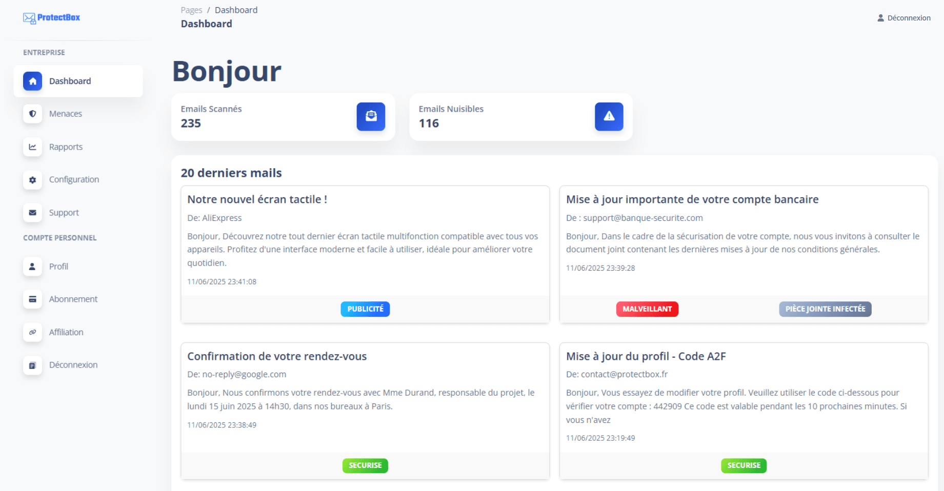 app screen